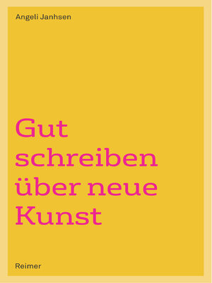 cover image of Gut schreiben über neue Kunst